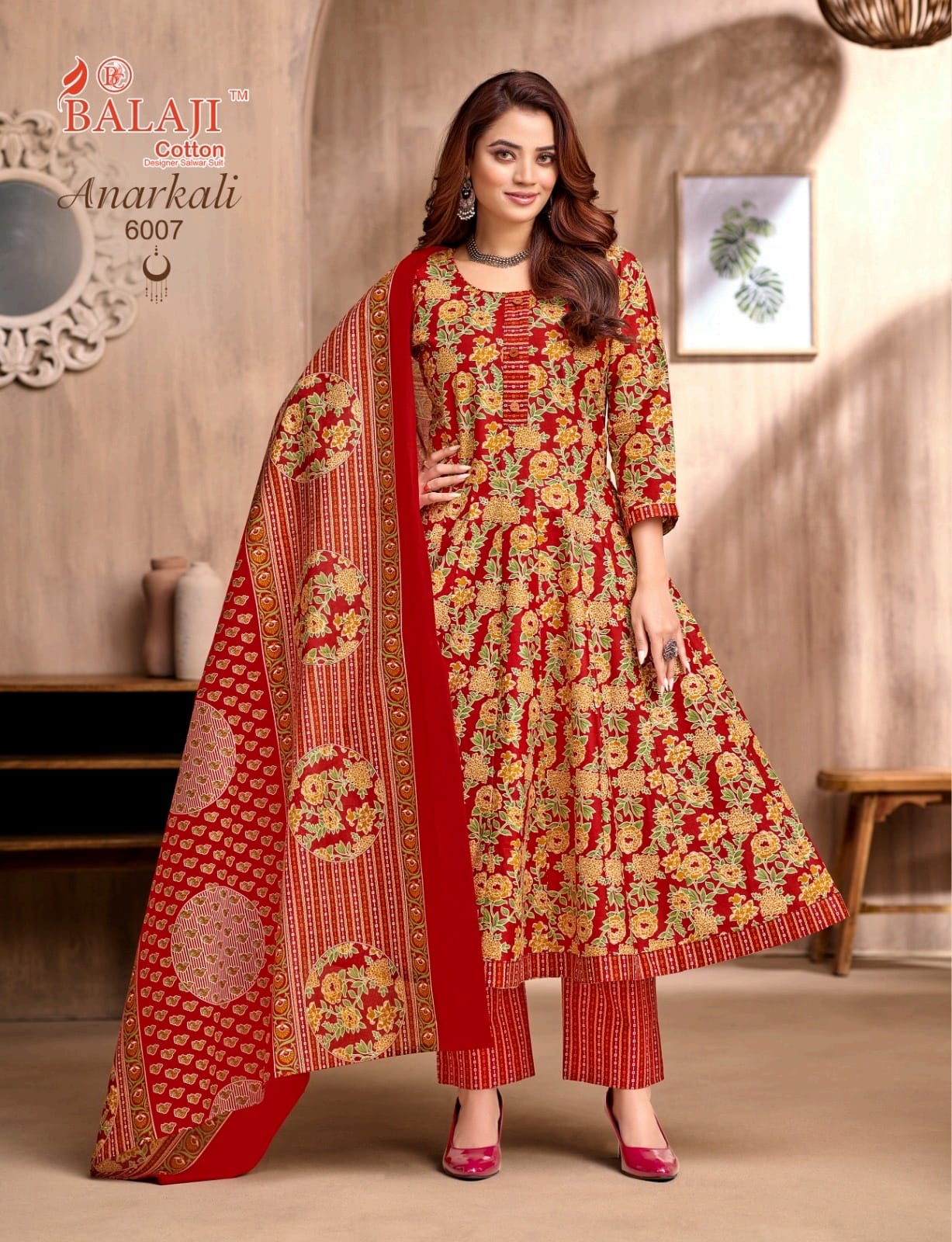 Anarkali Vol 6 Balaji Readymade Cotton Pant Suits Exporter India
