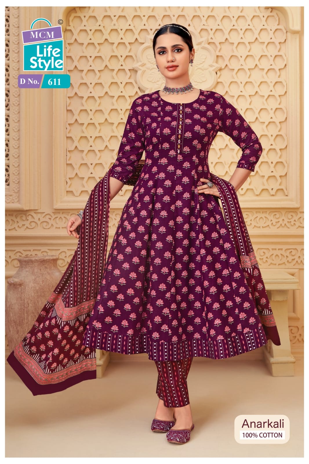 Anarkali Vol 6 Mcm Lifestyle Readymade Cotton Pant Suits Exporter India