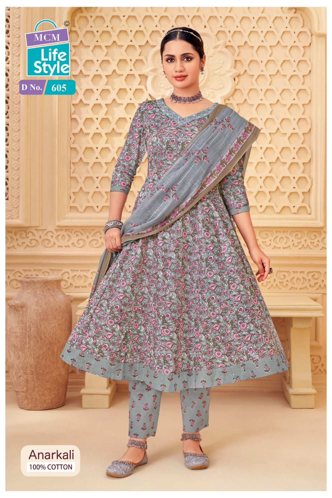 Anarkali Vol 6 Mcm Lifestyle Readymade Cotton Pant Suits Exporter India