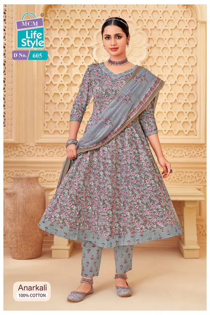 Anarkali Vol 6 Mcm Lifestyle Readymade Cotton Pant Suits Exporter India
