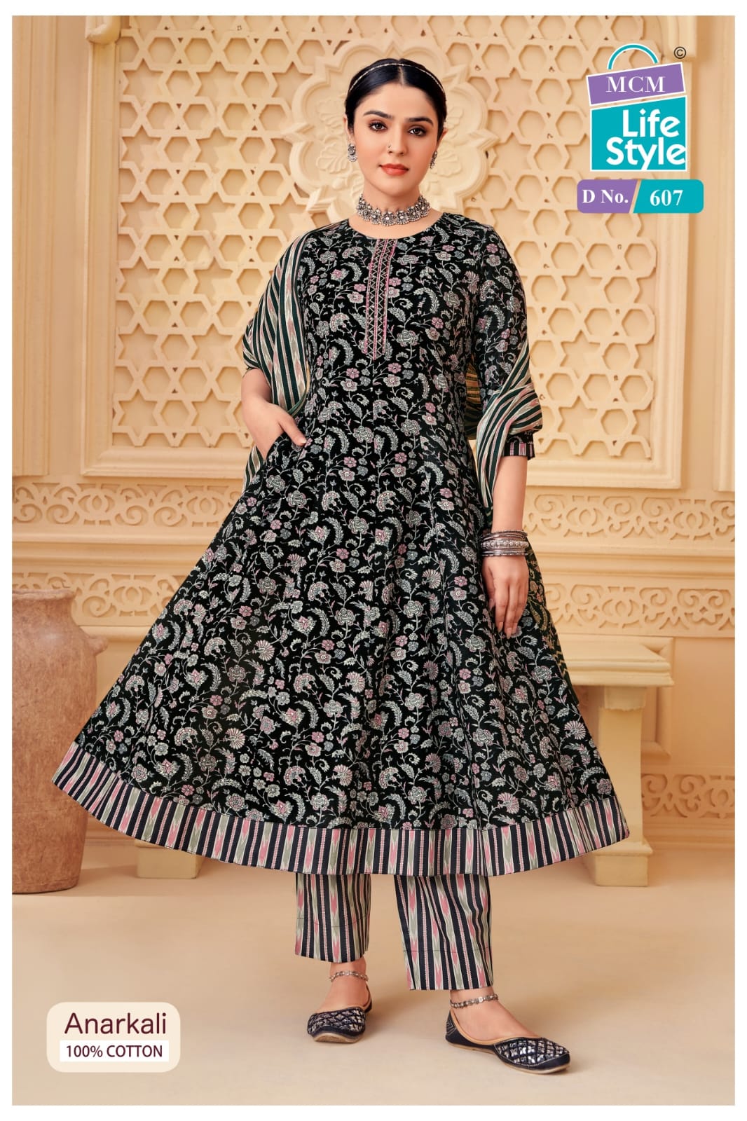 Anarkali Vol 6 Mcm Lifestyle Readymade Cotton Pant Suits Exporter India