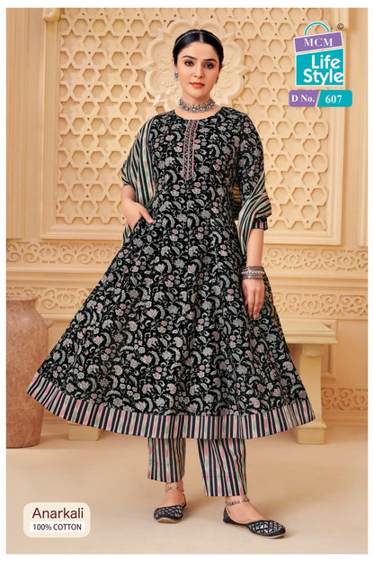 Anarkali Vol 6 Mcm Lifestyle Readymade Cotton Pant Suits Exporter India