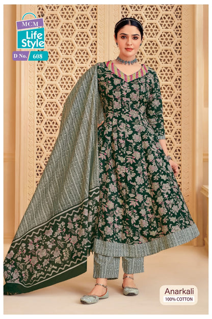 Anarkali Vol 6 Mcm Lifestyle Readymade Cotton Pant Suits Exporter India