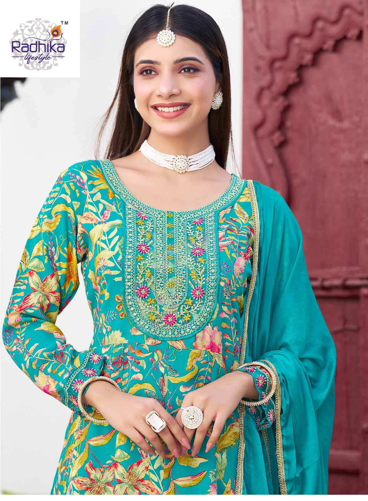 Anarkali Vol 6 Radhika Lifestyle Reyon Readymade Pant Style Suits Supplier