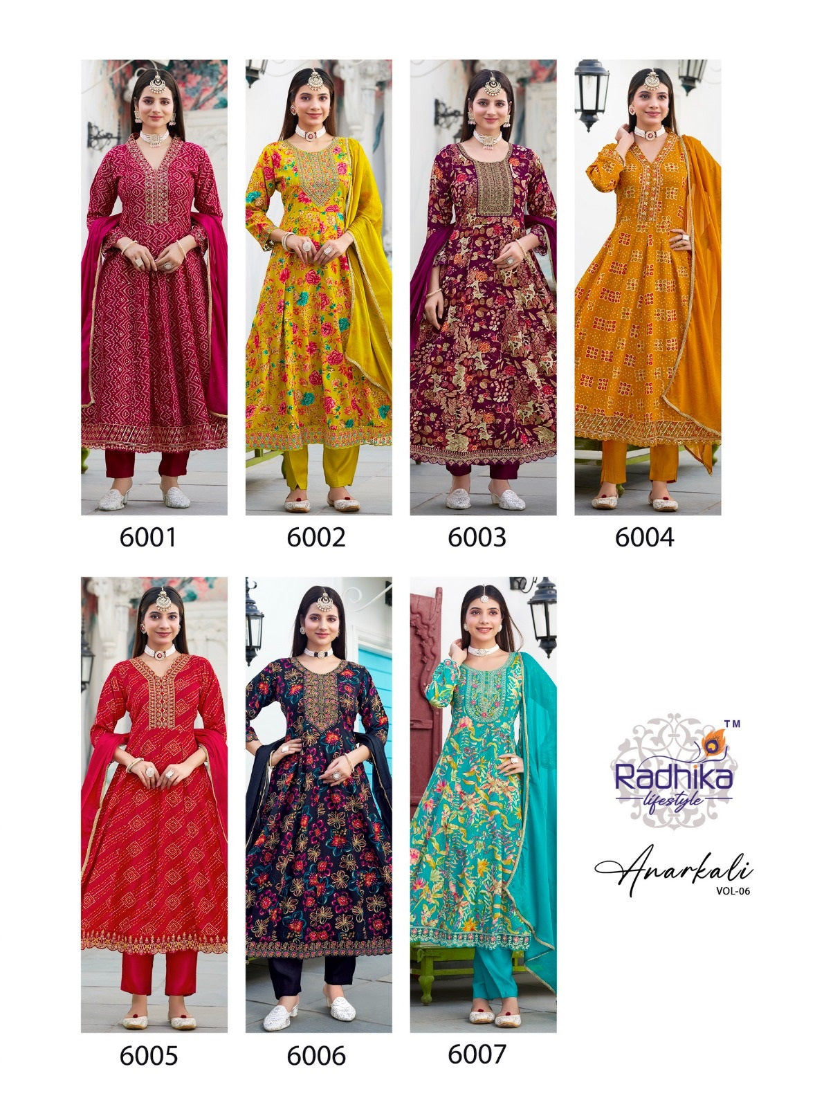 Anarkali Vol 6 Radhika Lifestyle Reyon Readymade Pant Style Suits Supplier