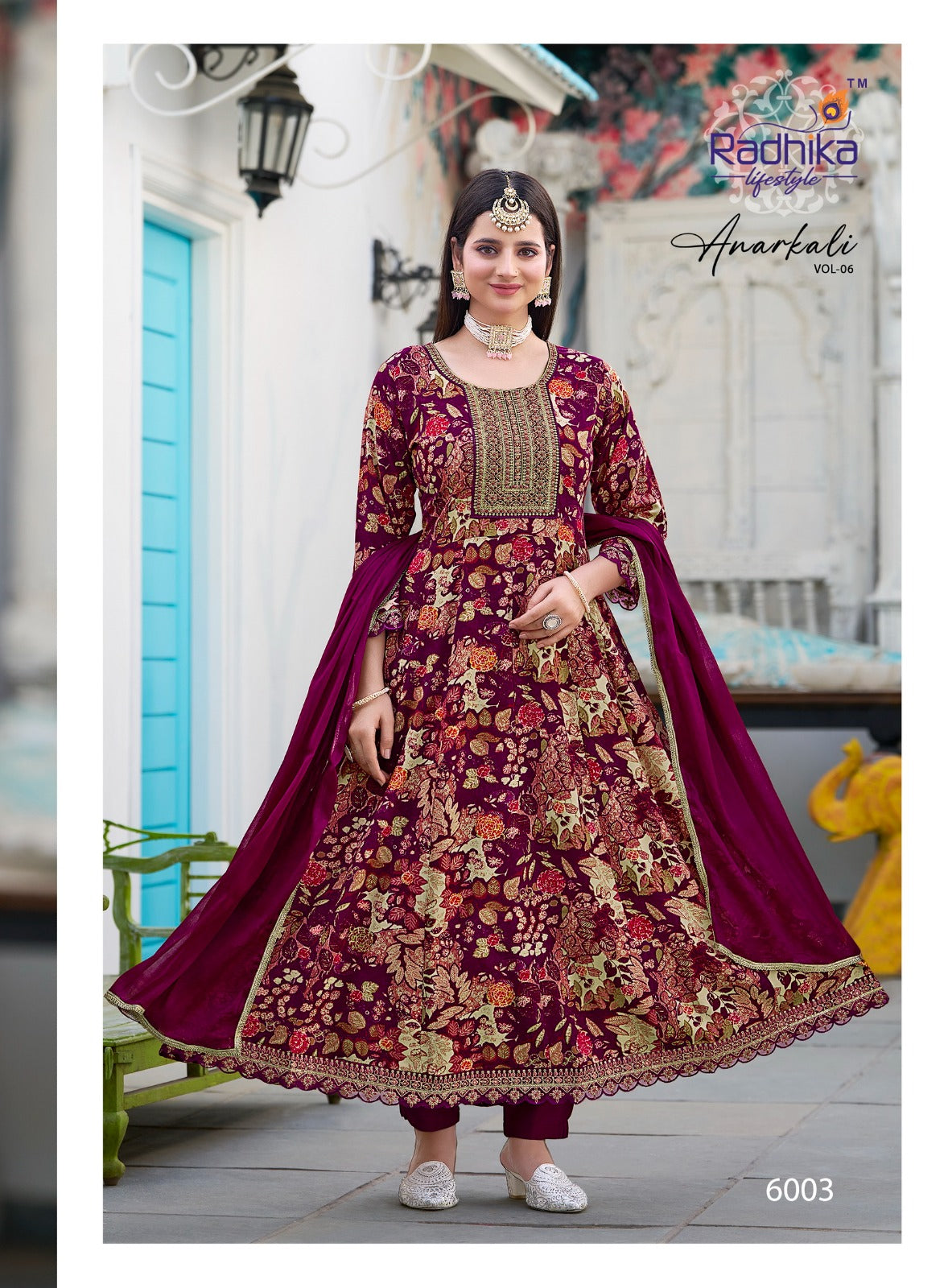Anarkali Vol 6 Radhika Lifestyle Reyon Readymade Pant Style Suits Supplier