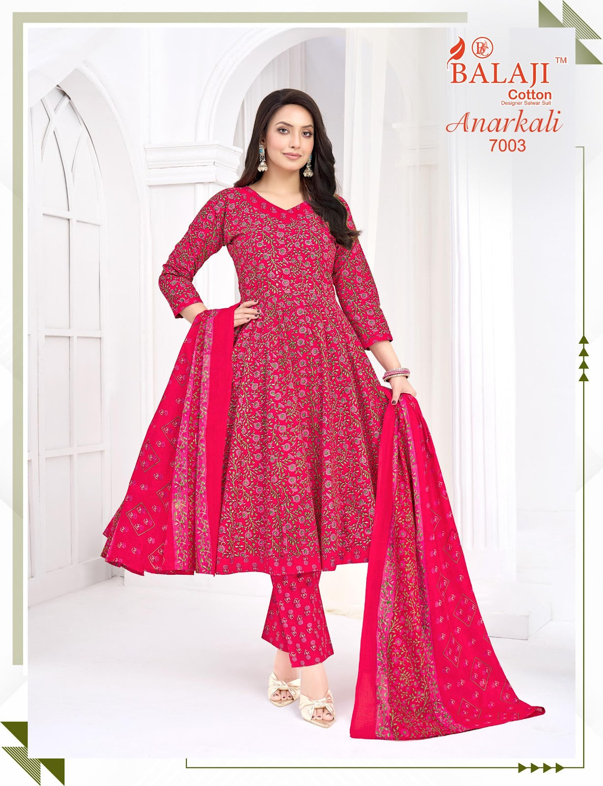 Anarkali Vol 7 Balaji Readymade Cotton Pant Suits Exporter Gujarat