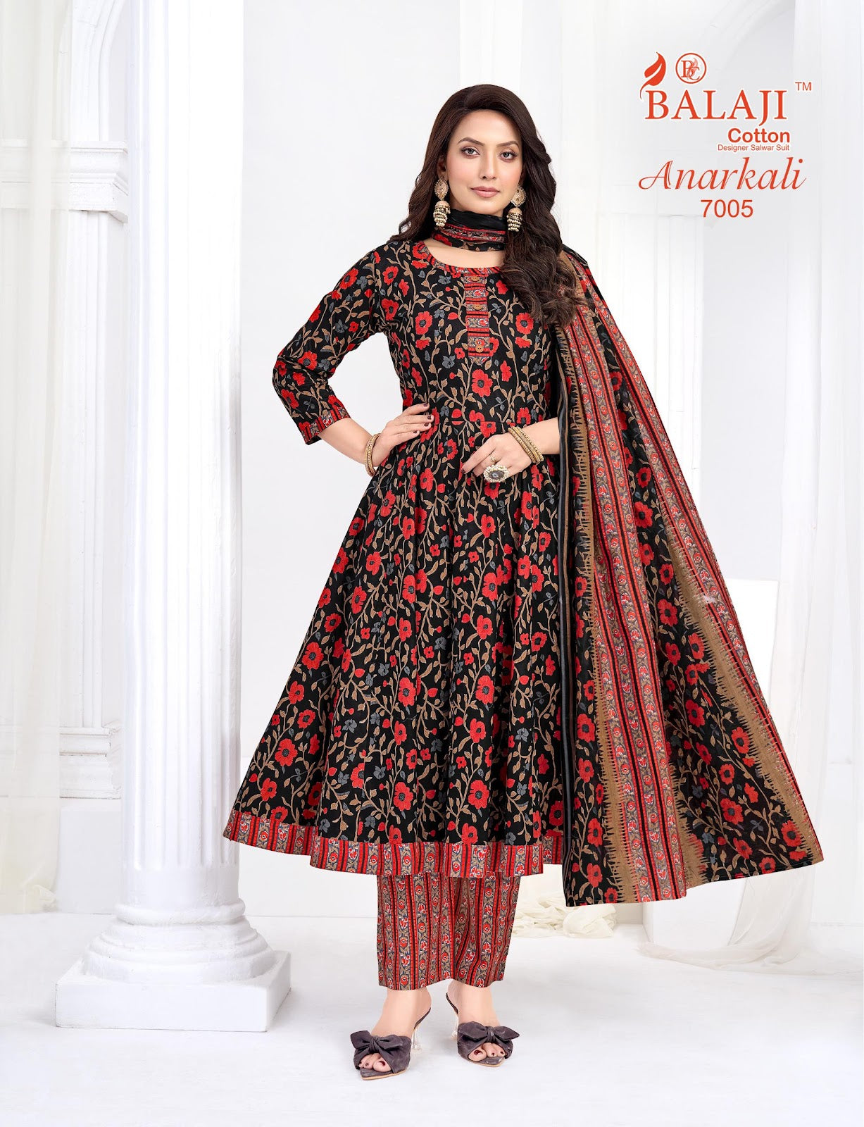 Anarkali Vol 7 Balaji Readymade Cotton Pant Suits Exporter Gujarat