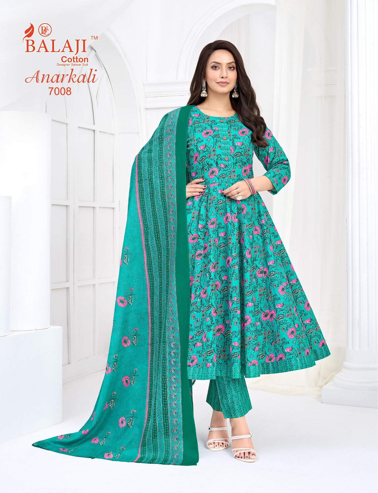 Anarkali Vol 7 Balaji Readymade Cotton Pant Suits Exporter Gujarat