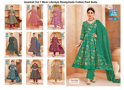 Anarkali Vol 7 Mcm Lifestyle Readymade Cotton Pant Suits Manufacturer Ahmedabad