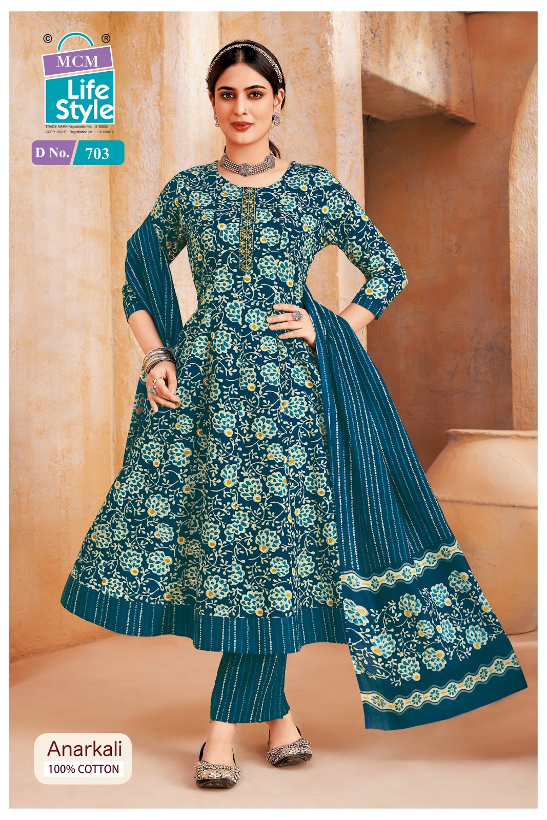 Anarkali Vol 7 Mcm Lifestyle Readymade Cotton Pant Suits Manufacturer Ahmedabad