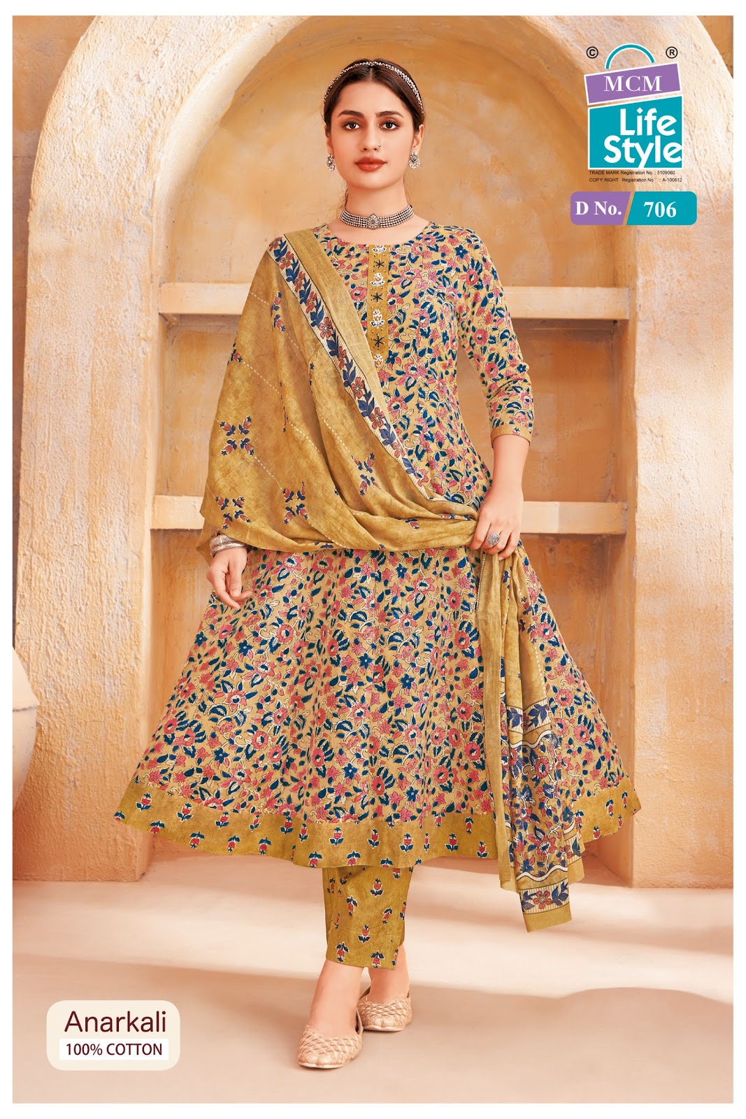 Anarkali Vol 7 Mcm Lifestyle Readymade Cotton Pant Suits Manufacturer Ahmedabad