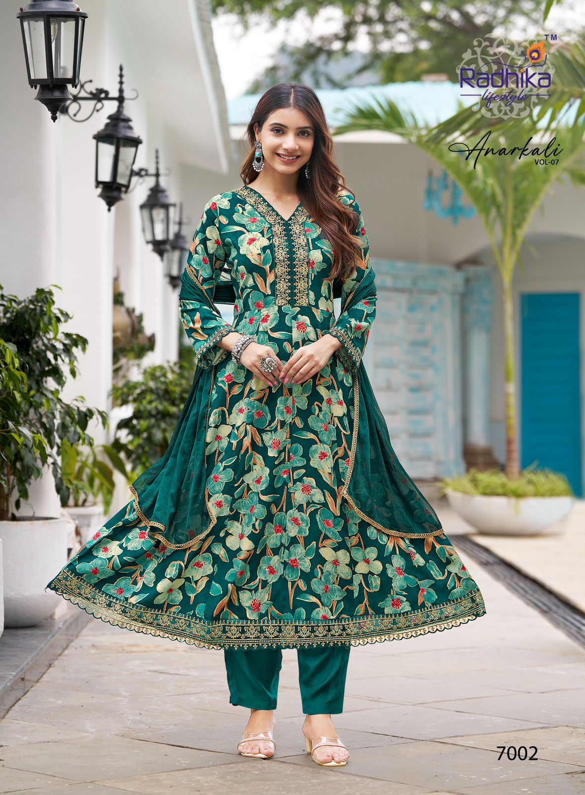Anarkali Vol 7 Radhika Lifestyle Reyon Readymade Pant Style Suits Exporter