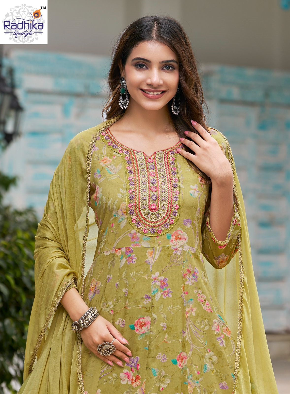 Anarkali Vol 7 Radhika Lifestyle Reyon Readymade Pant Style Suits Exporter