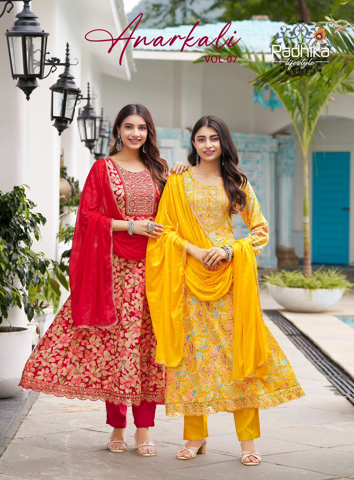 Anarkali Vol 7 Radhika Lifestyle Reyon Readymade Pant Style Suits Exporter