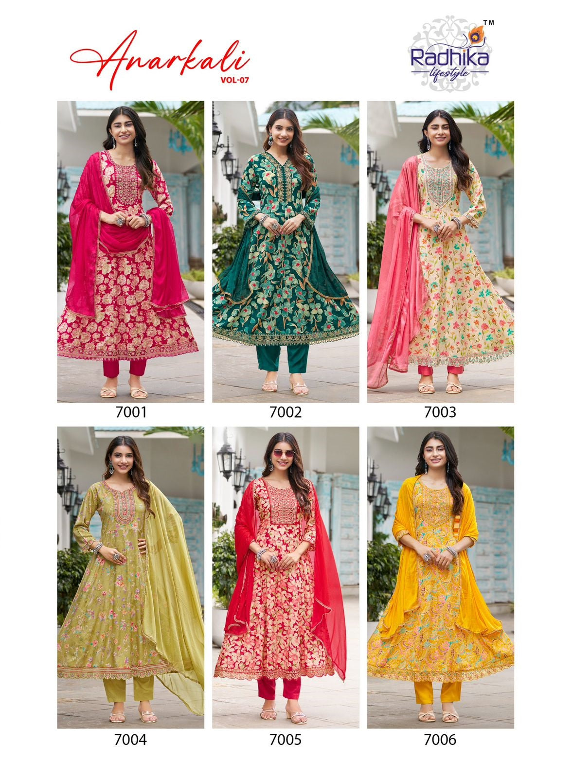 Anarkali Vol 7 Radhika Lifestyle Reyon Readymade Pant Style Suits Exporter