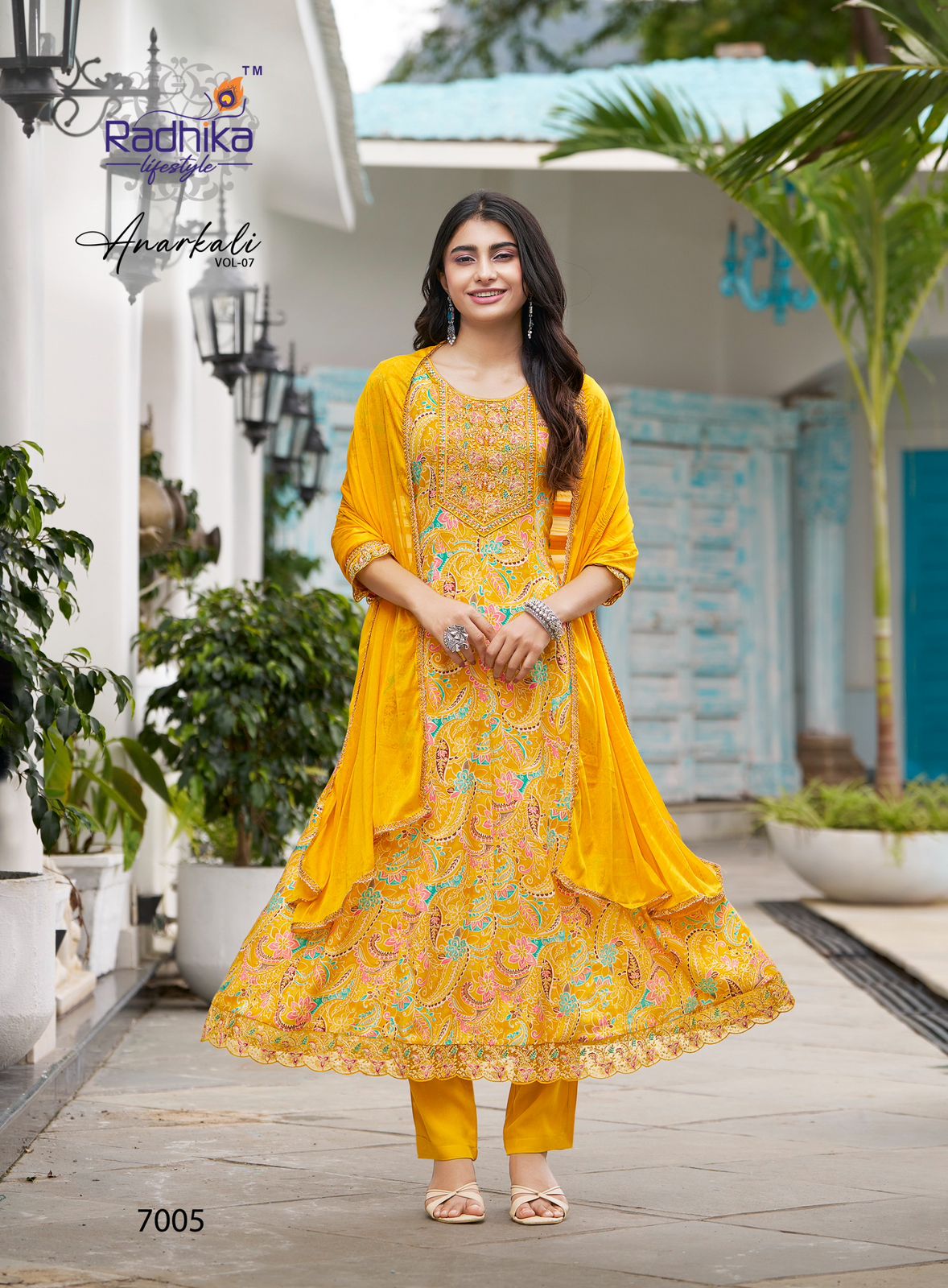 Anarkali Vol 7 Radhika Lifestyle Reyon Readymade Pant Style Suits Exporter