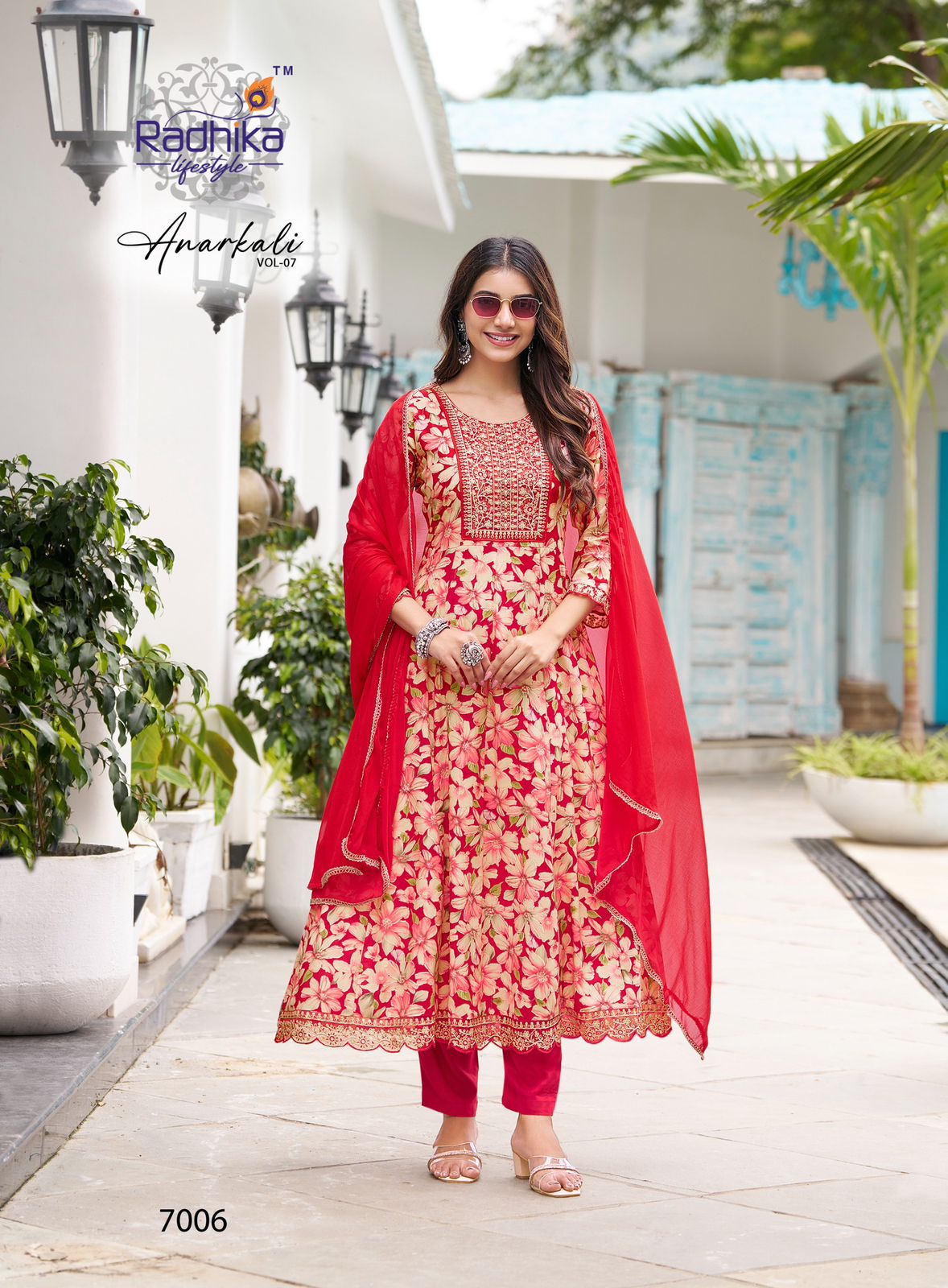 Anarkali Vol 7 Radhika Lifestyle Reyon Readymade Pant Style Suits Exporter