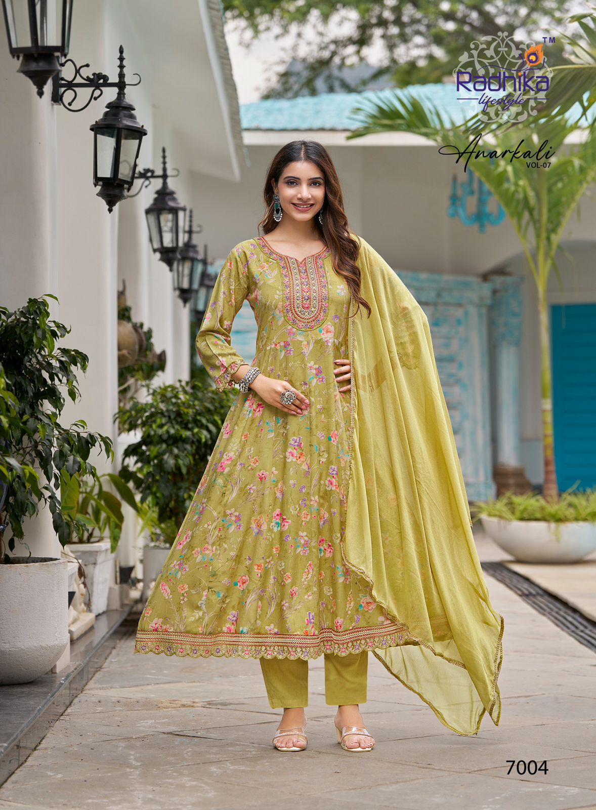 Anarkali Vol 7 Radhika Lifestyle Reyon Readymade Pant Style Suits Exporter