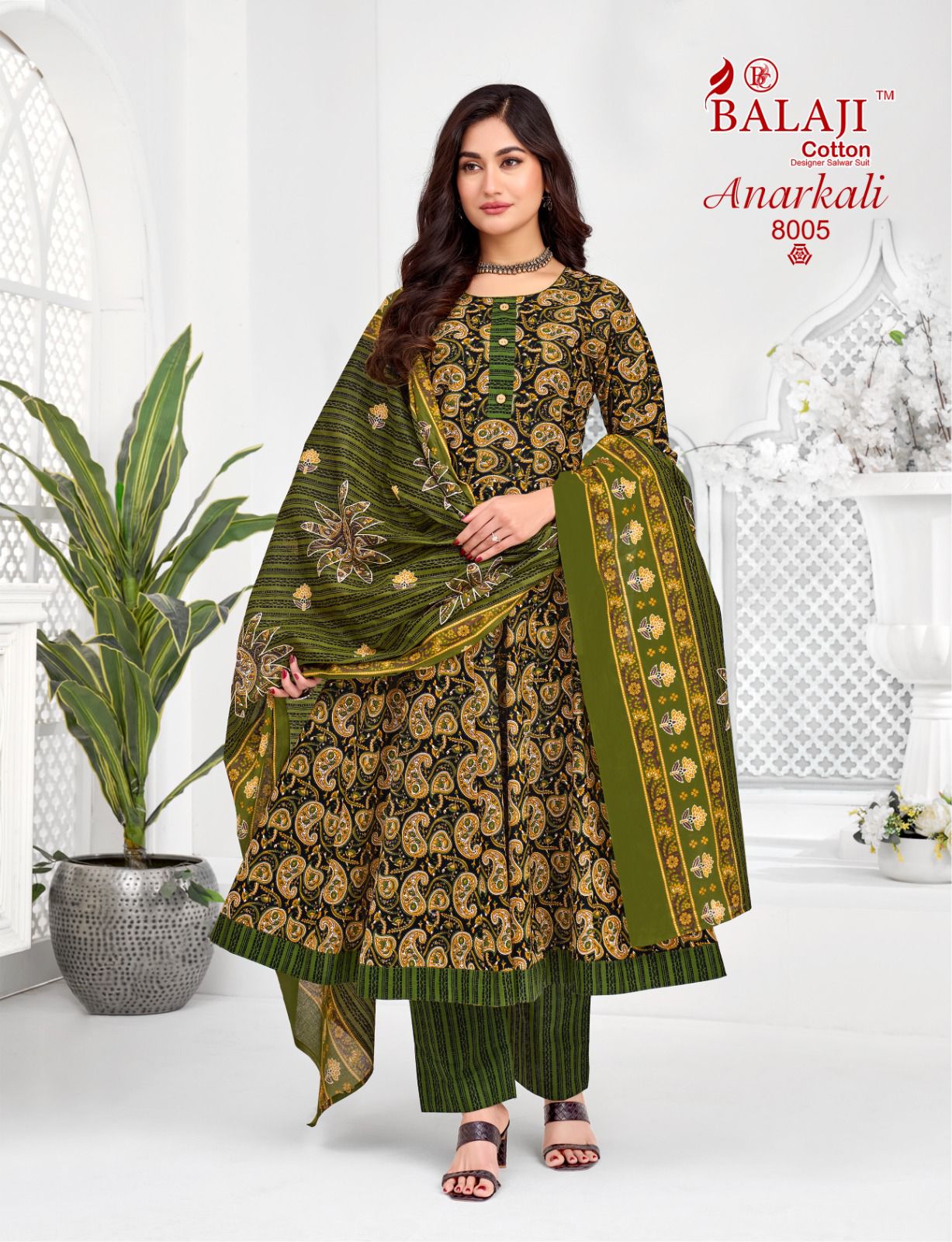 Anarkali Vol 8 Balaji Readymade Cotton Pant Suits Exporter Ahmedabad