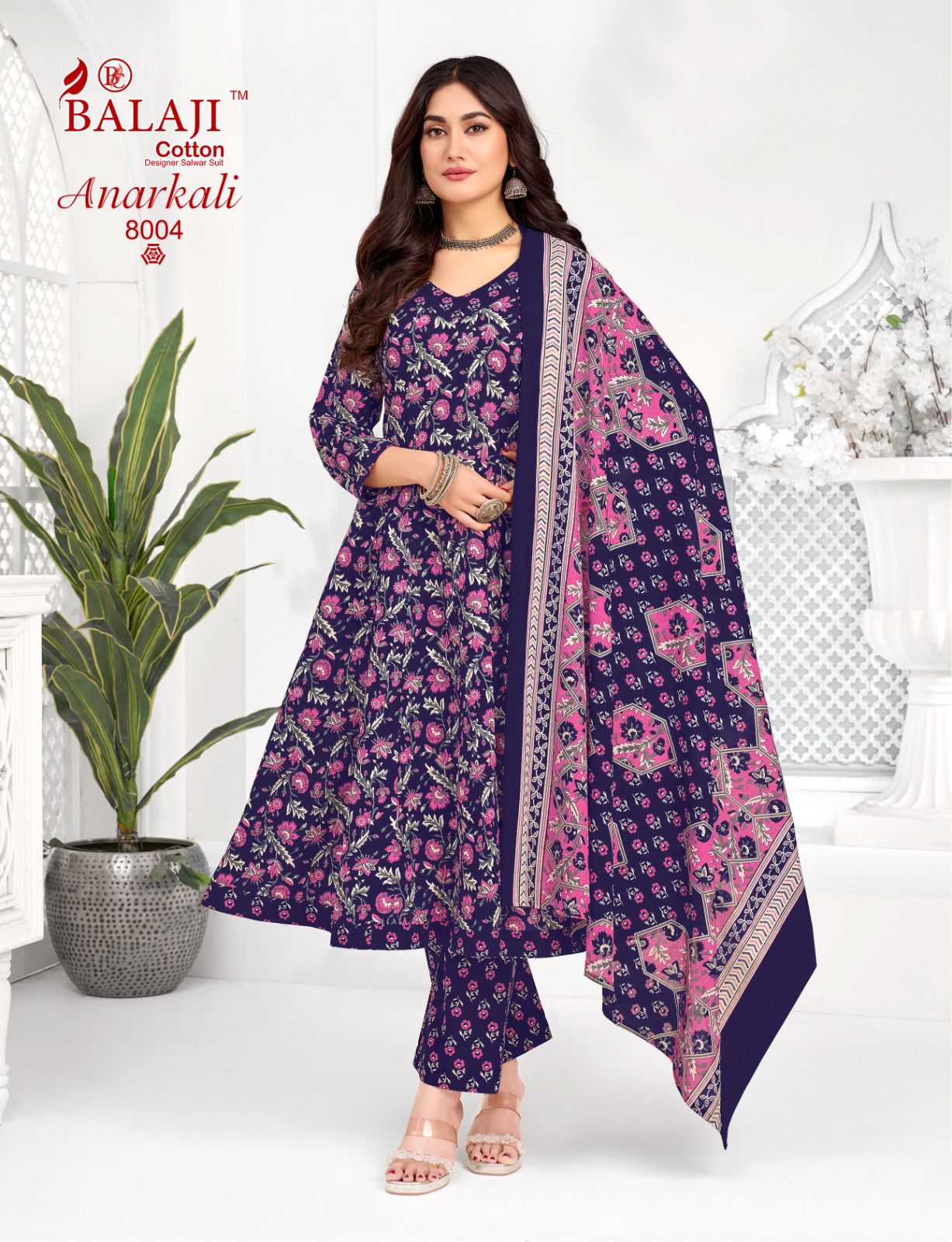 Anarkali Vol 8 Balaji Readymade Cotton Pant Suits Exporter Ahmedabad
