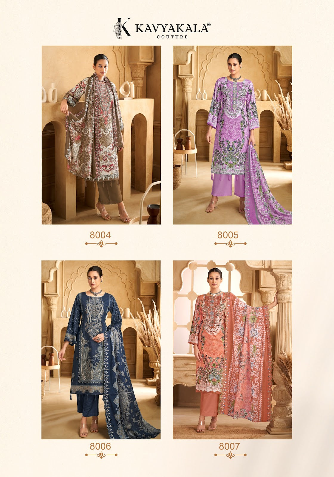 Anarkali Vol 8 Kavyakala Cambric Karachi Salwar Suits Manufacturer Gujarat