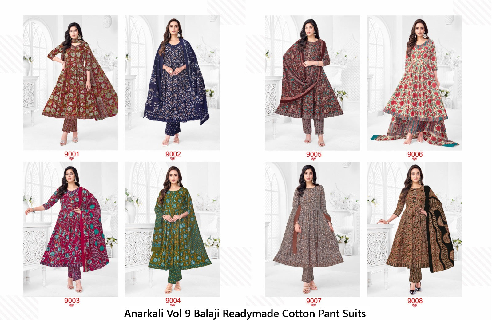 Anarkali Vol 9 Balaji Readymade Cotton Pant Suits Supplier India