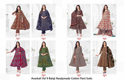 Anarkali Vol 9 Balaji Readymade Cotton Pant Suits Supplier India