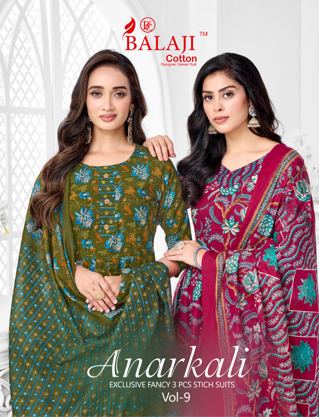 Anarkali Vol 9 Balaji Readymade Cotton Pant Suits Supplier India