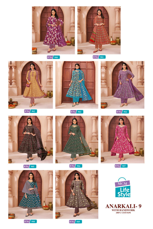 Anarkali Vol 9 Mcm Lifestyle Readymade Pant Style Suits Wholesale