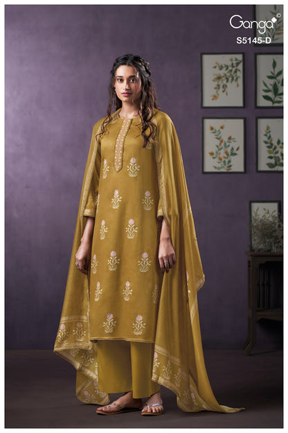 Anasta S5145 Ganga Cotton Satin Pant Style Suits Manufacturer India