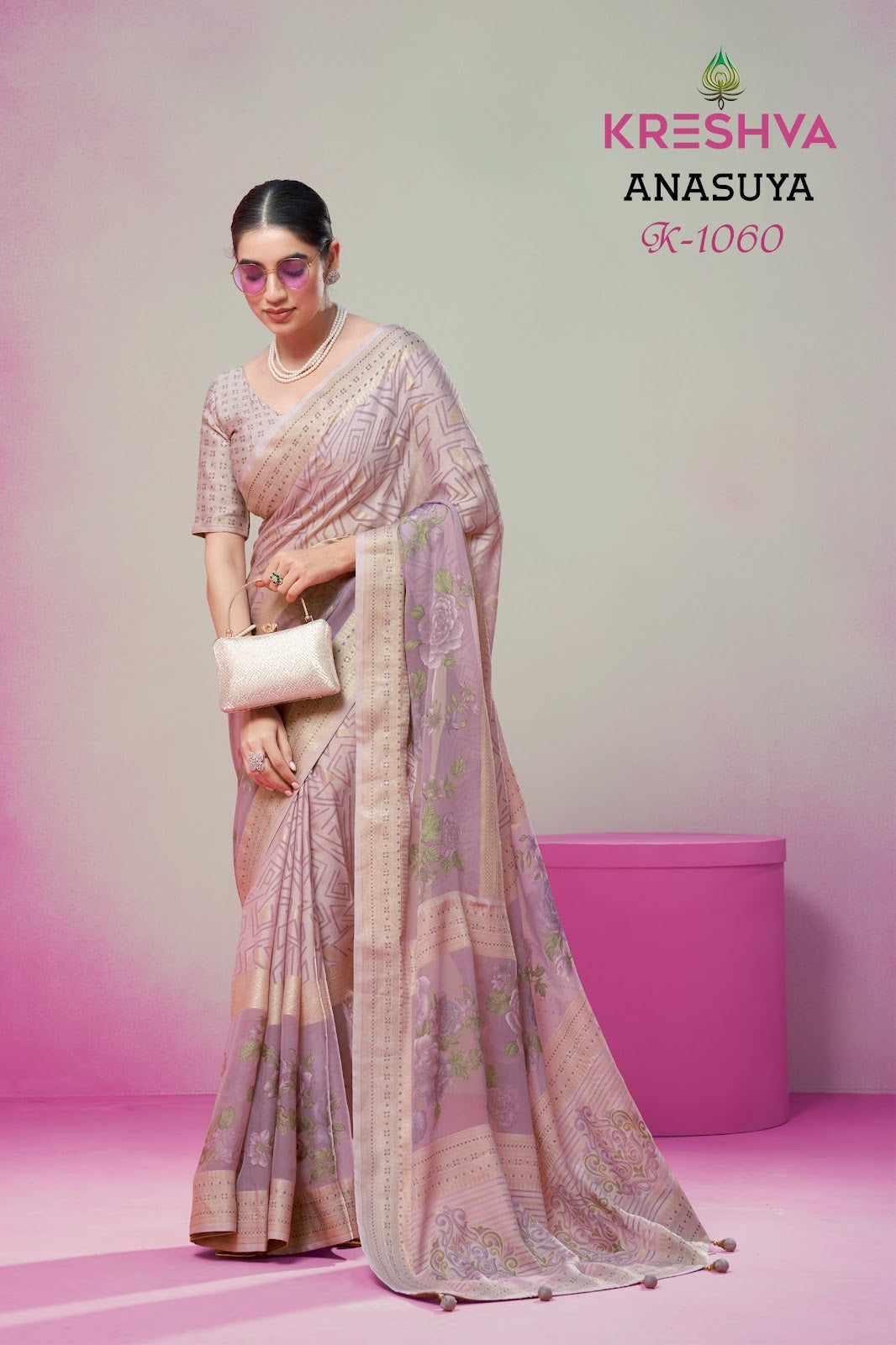 Anasuya 1056 1061 Kreshva Georgette Sarees Supplier Gujarat