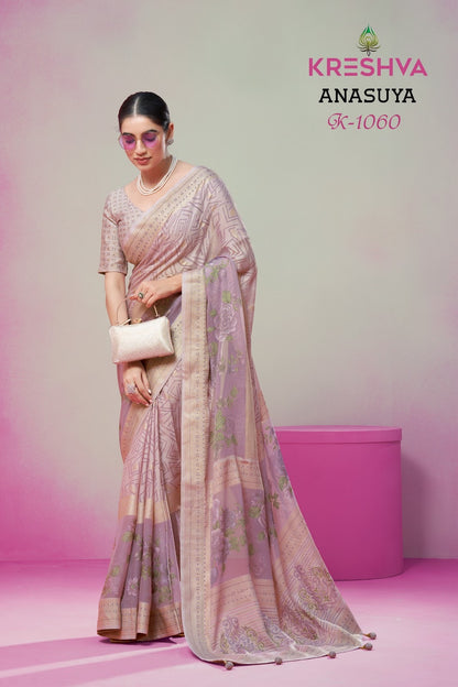 Anasuya 1056 1061 Kreshva Georgette Sarees Supplier Gujarat