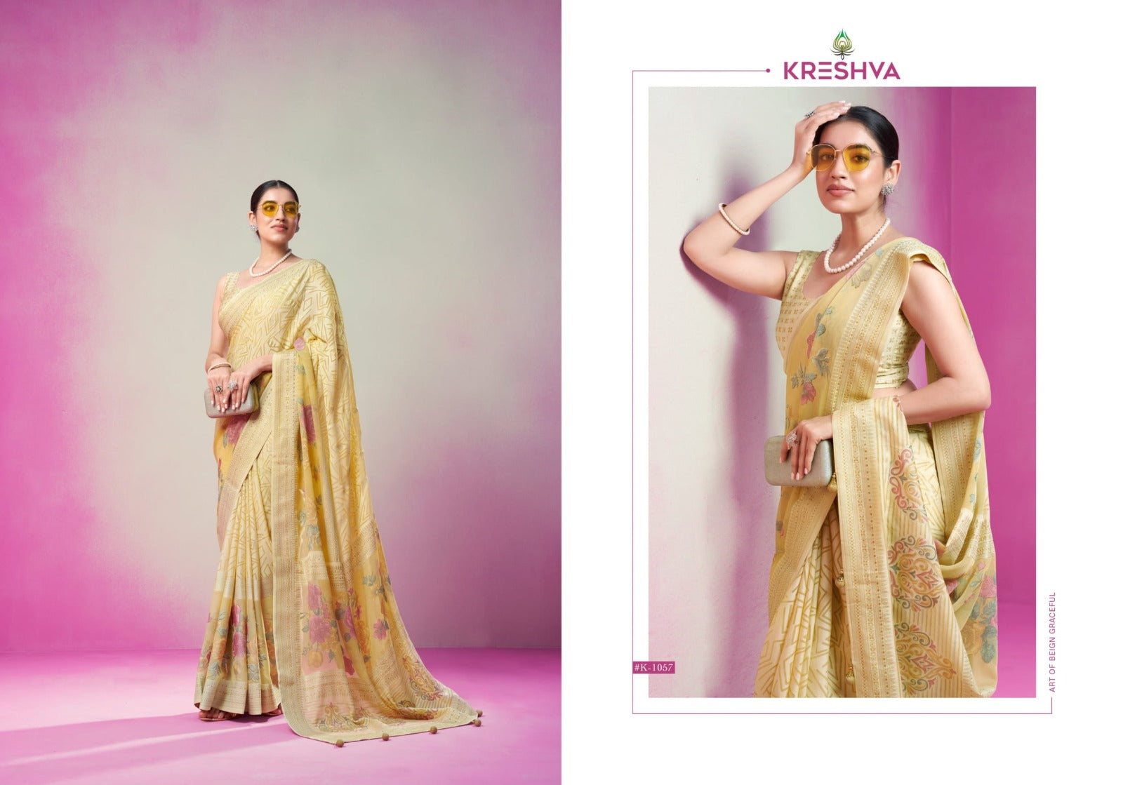 Anasuya 1056 1061 Kreshva Georgette Sarees Supplier Gujarat
