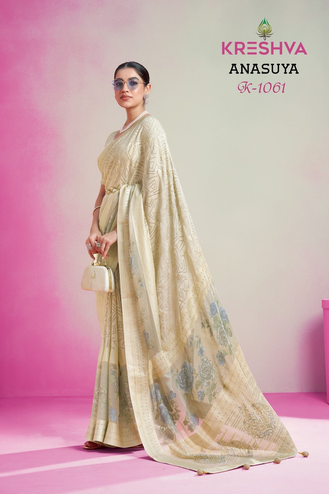 Anasuya 1056 1061 Kreshva Georgette Sarees Supplier Gujarat