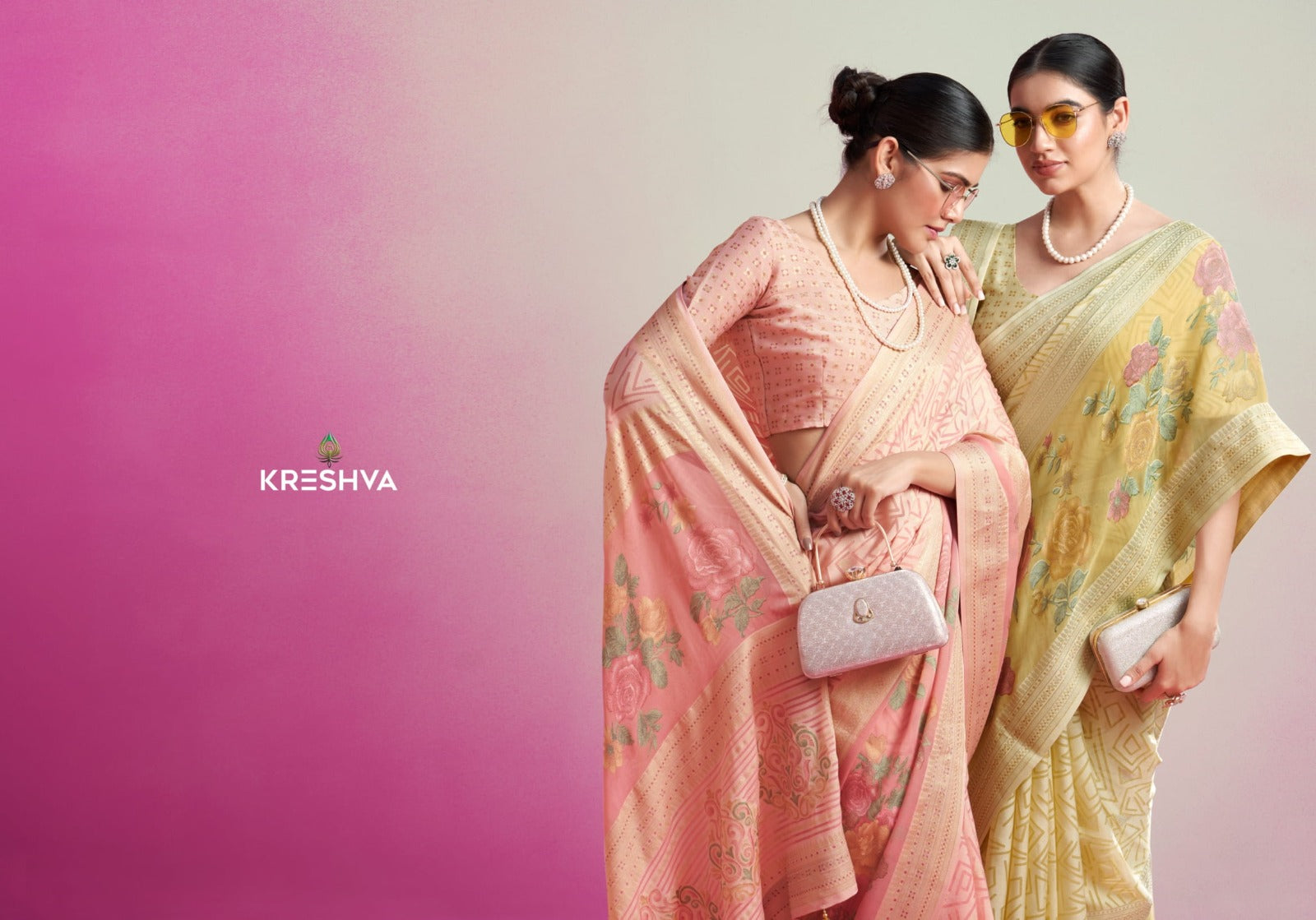 Anasuya 1056 1061 Kreshva Georgette Sarees Supplier Gujarat
