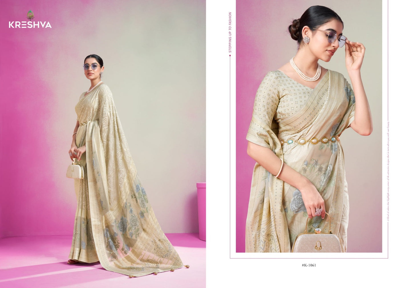 Anasuya 1056 1061 Kreshva Georgette Sarees Supplier Gujarat