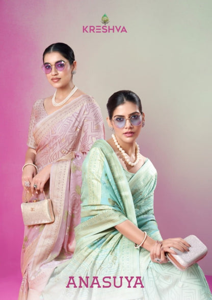 Anasuya 1056 1061 Kreshva Georgette Sarees Supplier Gujarat