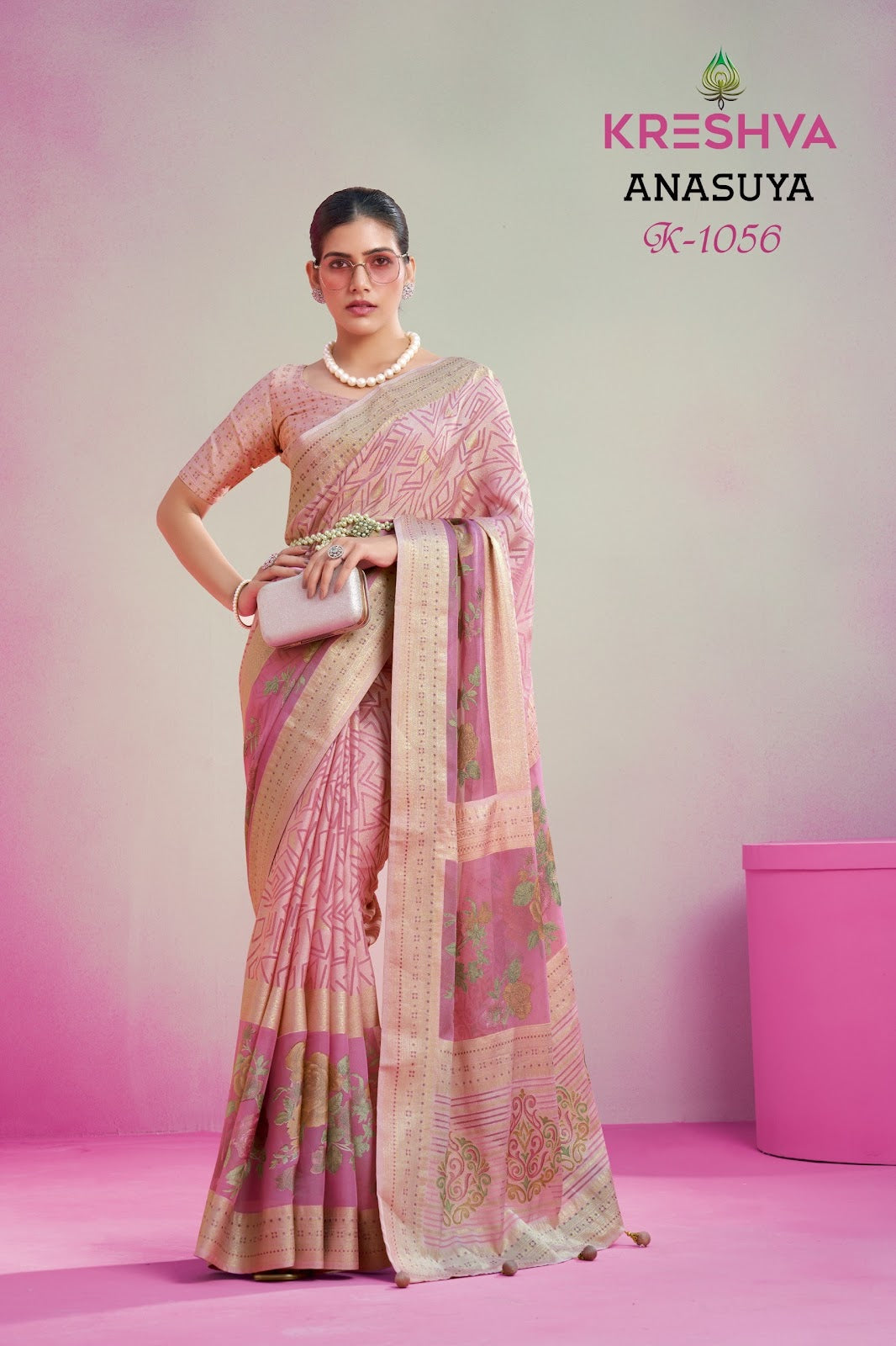 Anasuya 1056 1061 Kreshva Georgette Sarees Supplier Gujarat