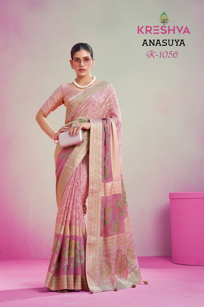 Anasuya 1056 1061 Kreshva Georgette Sarees Supplier Gujarat