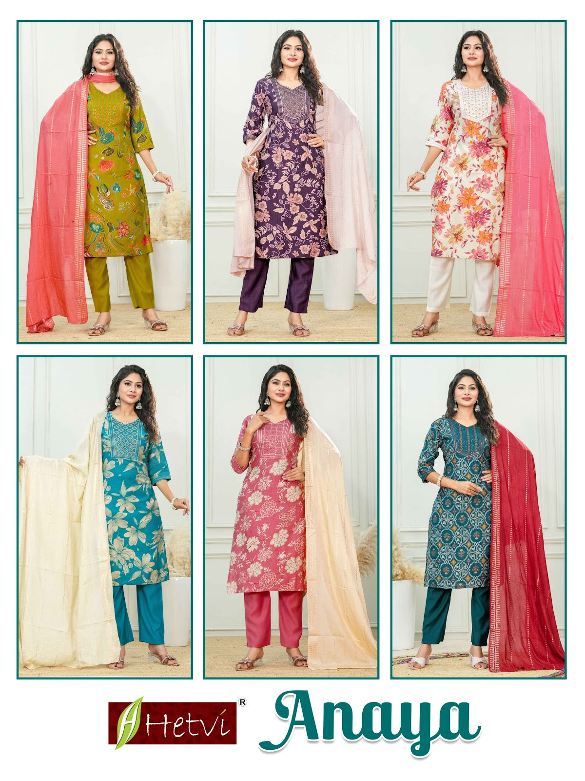 Anaya Hetvi Vertican Readymade Pant Style Suits Wholesale Price