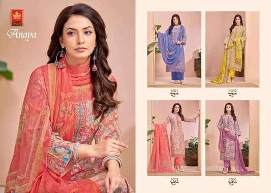 Anaya Karachi Prints Cambric Pant Style Suits Manufacturer Gujarat