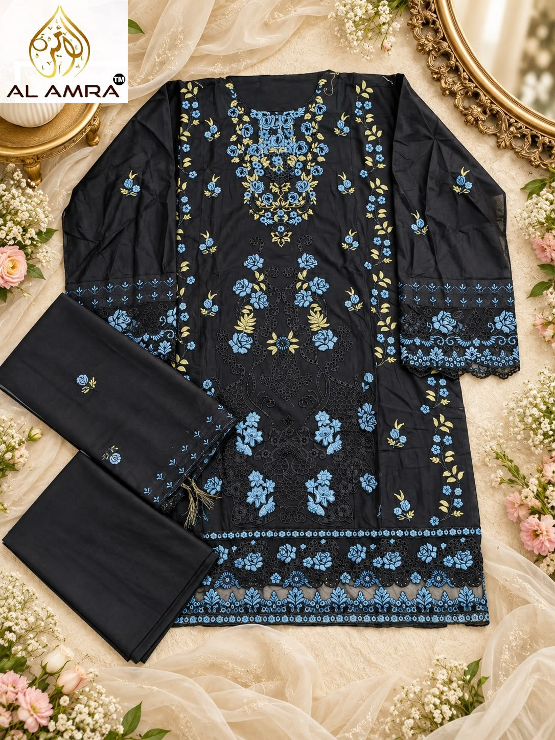 Anaya Lawn 88 Al Amra Cambric Cotton Pakistani Salwar Suits Supplier India