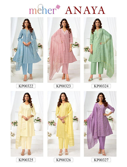 Anaya Meher Vertican Readymade Pant Style Suits Manufacturer Gujarat