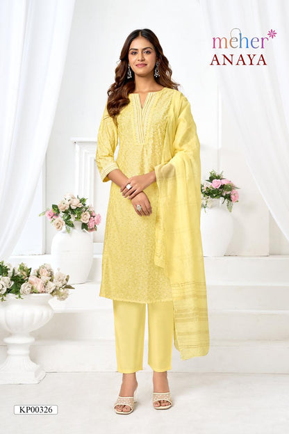 Anaya Meher Vertican Readymade Pant Style Suits Manufacturer Gujarat