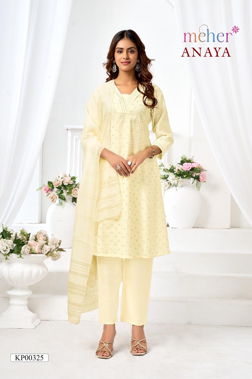 Anaya Meher Vertican Readymade Pant Style Suits Manufacturer Gujarat