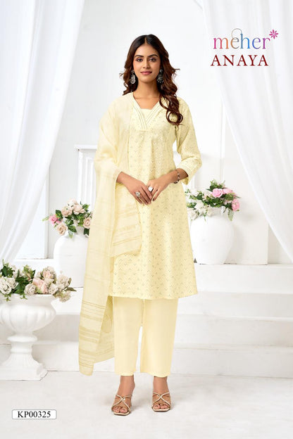 Anaya Meher Vertican Readymade Pant Style Suits Manufacturer Gujarat