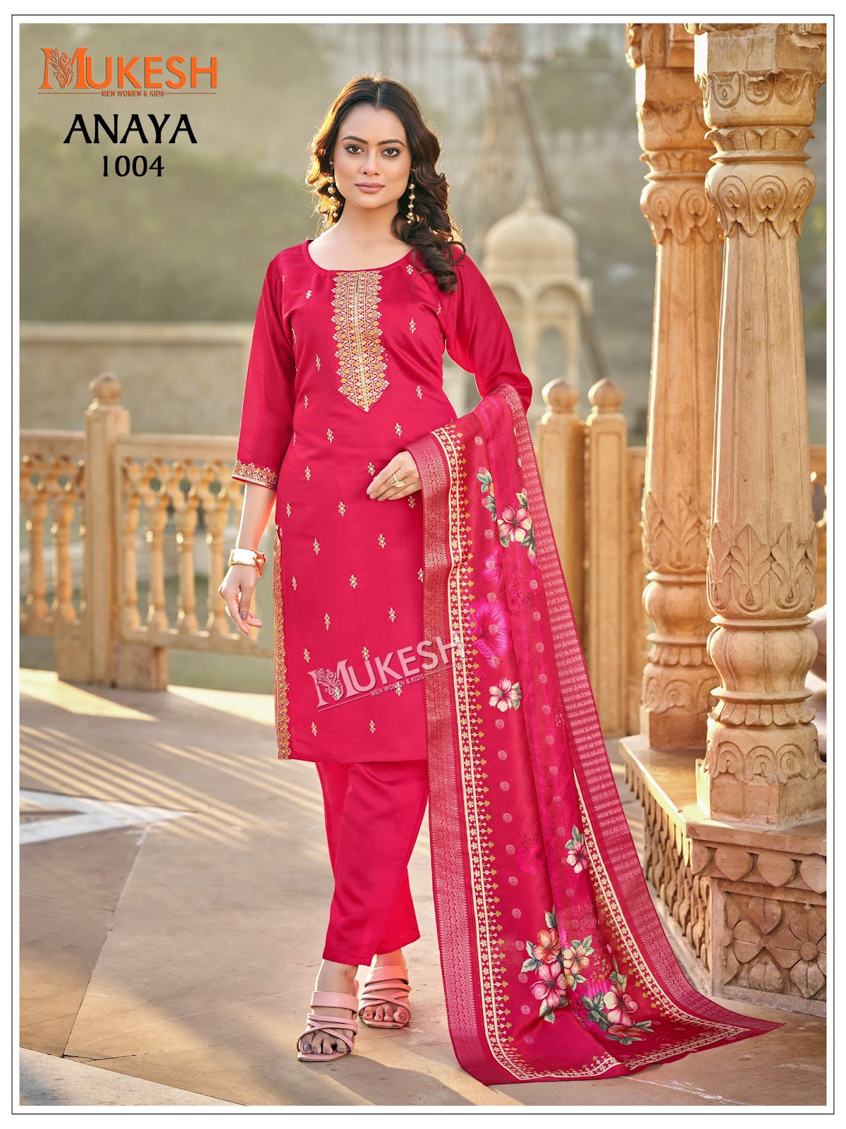 Anaya Mukesh Banwery Gadwal Silk Readymade Pant Style Suits Supplier Gujarat