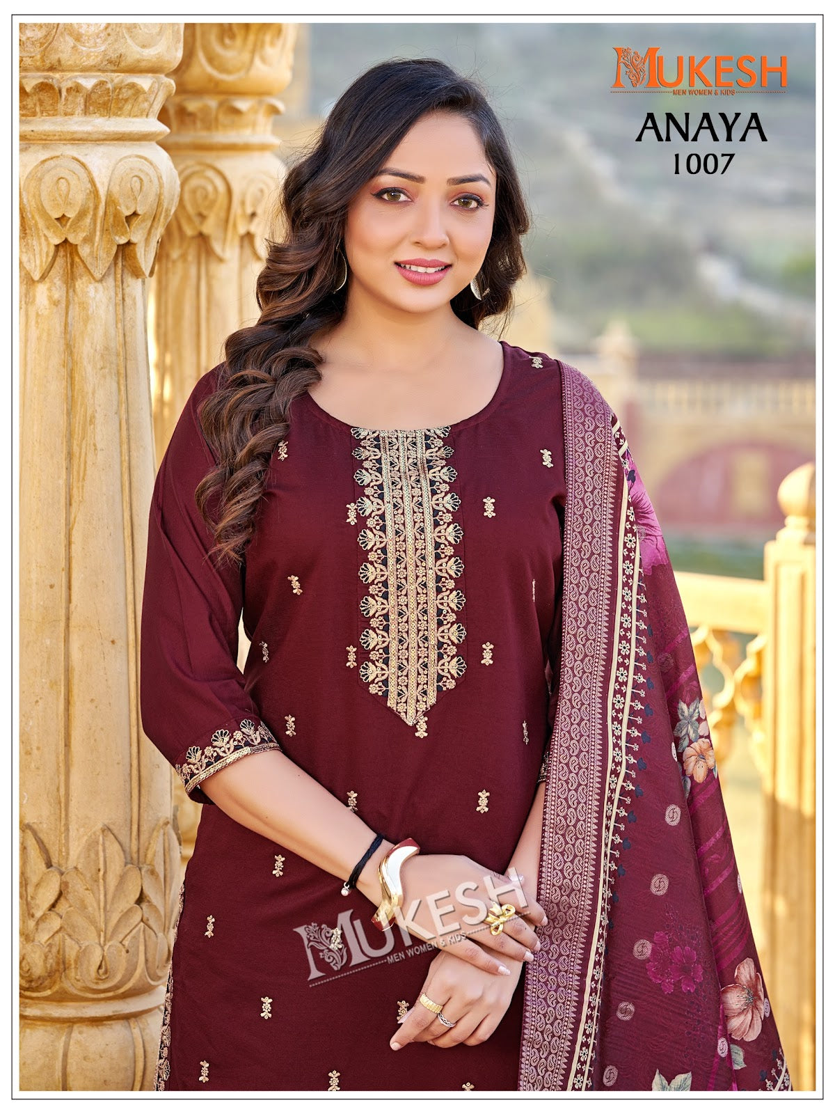 Anaya Mukesh Banwery Gadwal Silk Readymade Pant Style Suits Supplier Gujarat