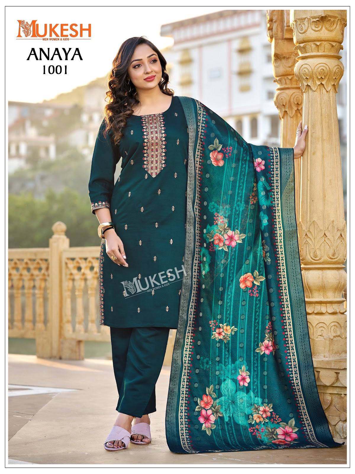 Anaya Mukesh Banwery Gadwal Silk Readymade Pant Style Suits Supplier Gujarat